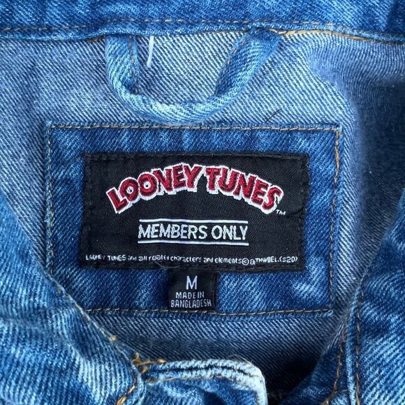 Men’s  Members Only Looney Tunes Denim Jacket Sz M - Picture 2 of 6